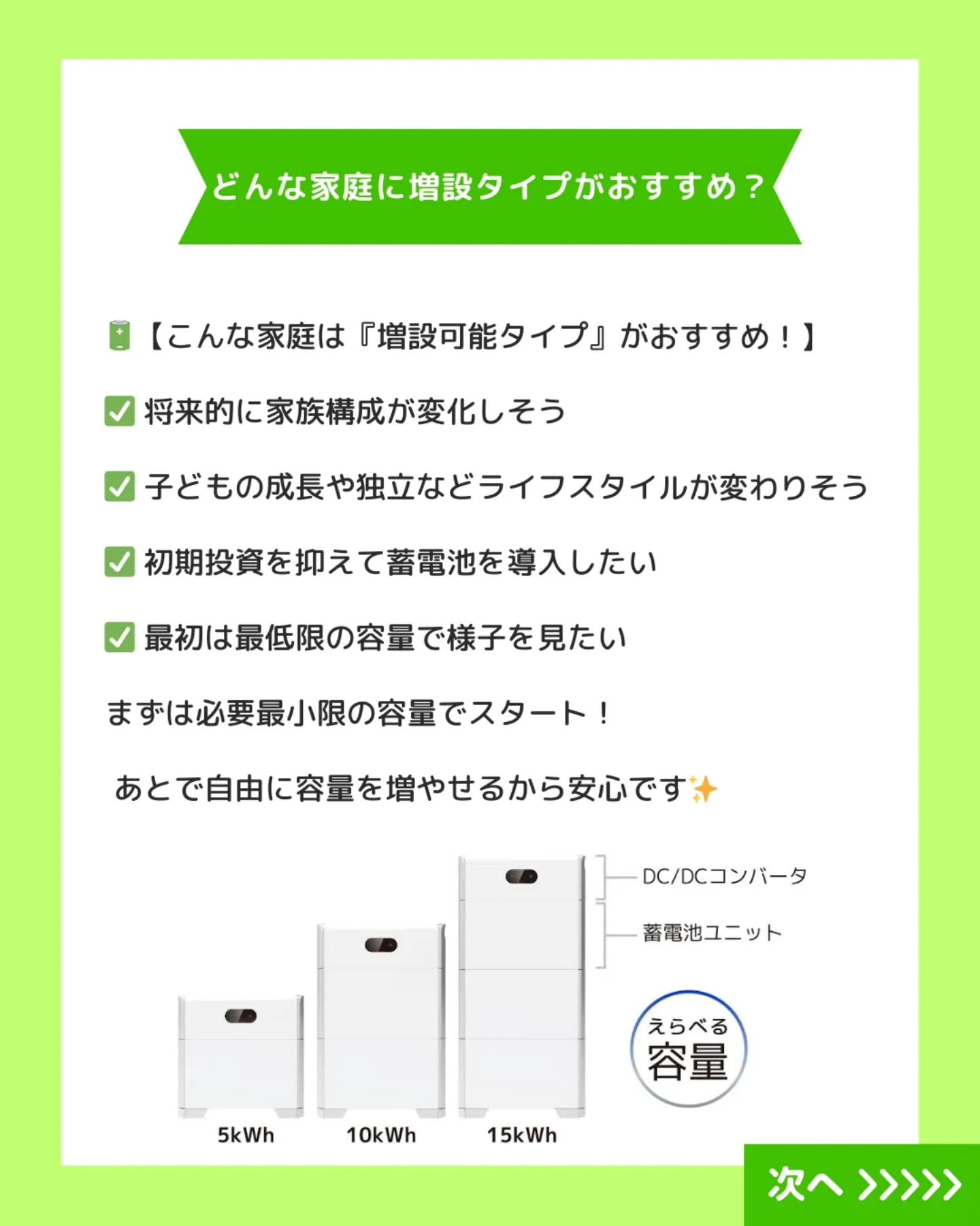 蓄電池を検討するとき、「将来どれくらい電気を使うか分からない...