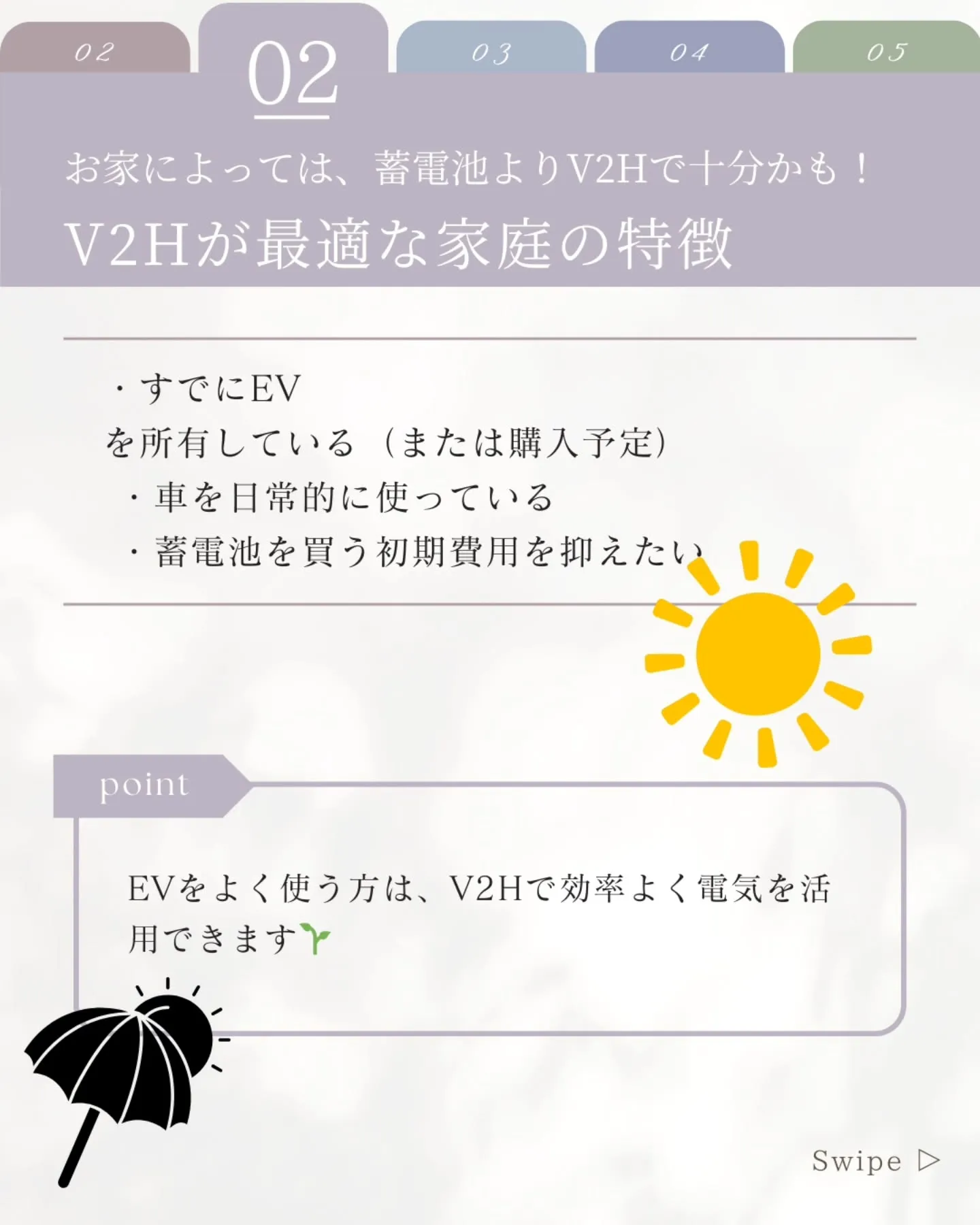 蓄電池の導入を考えている方、『V2H』という選択肢があるのを...
