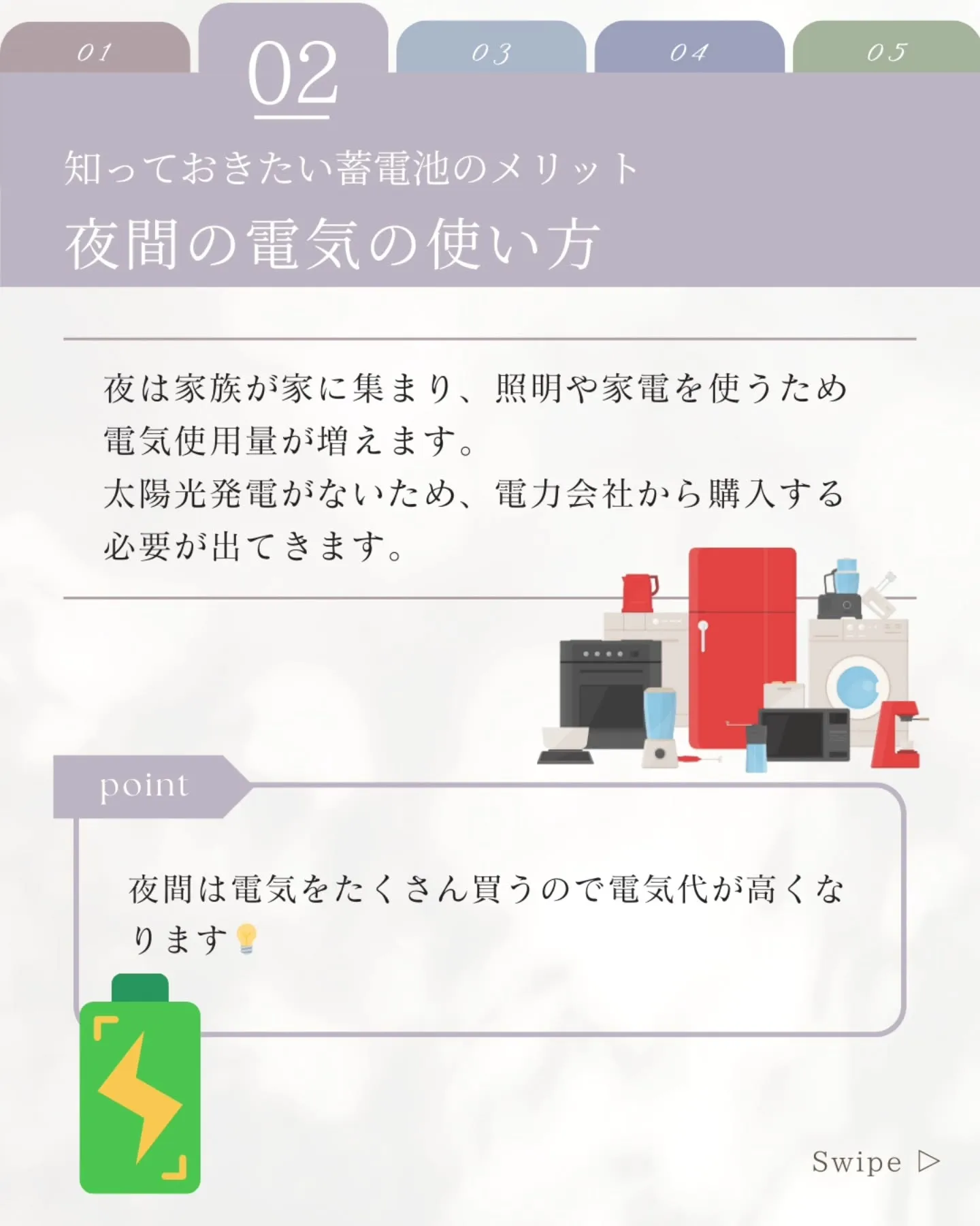 実は、『昼間と夜間』で電気の使い方ってかなり違いますよね🤔